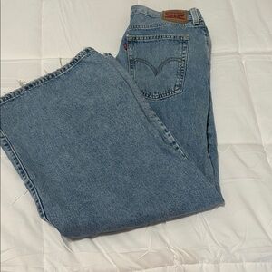 Levi’s 94 baggy wide leg distressed jeans
